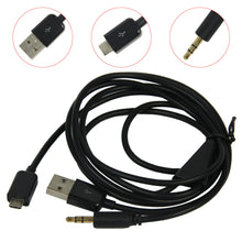 Load image into Gallery viewer, 3.5mm Car AUX Audio Micro USB Cable Adapter for Samsung Galaxy NOTE 3 2 S3 4 HTC
