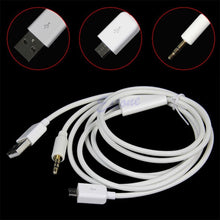 Load image into Gallery viewer, 3.5mm Car AUX Audio Micro USB Cable Adapter for Samsung Galaxy NOTE 3 2 S3 4 HTC
