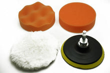 Load image into Gallery viewer, 4&#39;&#39; Gross Polishing Buffer Pad Sponge Kit Set Drill Adapter Car Polisher UZ1
